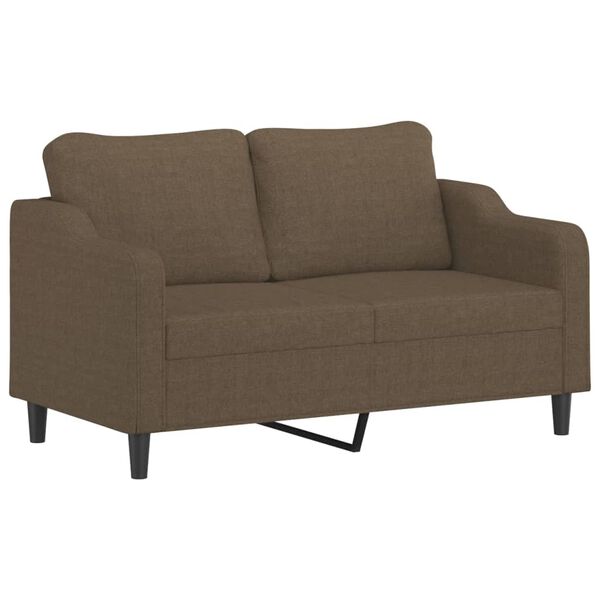 vidaXL Canap&eacute; &agrave; 2 places Marron 140 cm Tissu