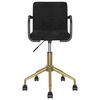 vidaXL Chaise pivotante de salle &agrave; manger Noir Velours