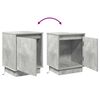 vidaXL Cabinet de chevet Gris b&eacute;ton 39 x 34,5 x 50 cm