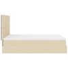 VidaXL Cadre de lit ottoman avec matelas cr&egrave;me 140x200 cm tissu