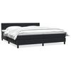 vidaXL Sommier &agrave; lattes de lit avec matelas noir 200x210 cm Velours