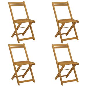 vidaXL Chaises de jardin pliantes 4 pcs Naturel 40 x 53 x 80 cm