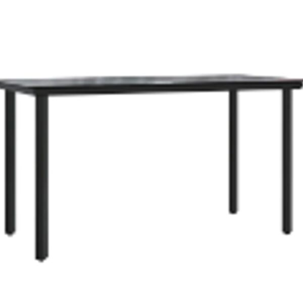 Tables d'ext&eacute;rieur vidaXL Noir M&eacute;tal Grand Table &agrave; manger