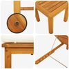 vidaXL Transat 2 pcs Marron 35 x 35 x 34cm Bois d'acacia massif