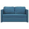 vidaXL Canap&eacute;-lit 2 en 1 bleu 122x204x55 cm velours