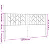 vidaXL T&ecirc;te de lit m&eacute;tal blanc 180 cm