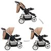 vidaXL Poussette b&eacute;b&eacute; &agrave; 3 roues Taupe et noir