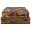 vidaXL Cadre de lit avec rangement Ch&ecirc;ne fum&eacute; 75 cm Bois d'ing&eacute;nierie