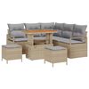 vidaXL Ensemble de canap&eacute; de jardin 8 pcs Beige et Gris clair