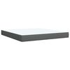 vidaXL Sommier &agrave; lattes de lit avec matelas Gris fonc&eacute; 180x200cm Tissu