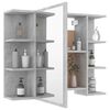vidaXL Armoire &agrave; miroir de salle de bain Gris B&eacute;ton Bois d&rsquo;ing&eacute;nierie