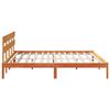 vidaXL Cadre de lit Marron 200 x 200 cm Bois de pin massif