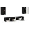 vidaXL Ensemble meuble TV Montage mural 5 pcs Noir Bois d'ing&eacute;nierie