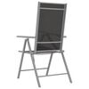 vidaXL Chaises de jardin pliables lot de 4 Textil&egrave;ne Noir