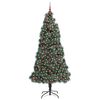 vidaXL Sapin de No&euml;l artificiel pr&eacute;-&eacute;clair&eacute; avec ensemble de boules