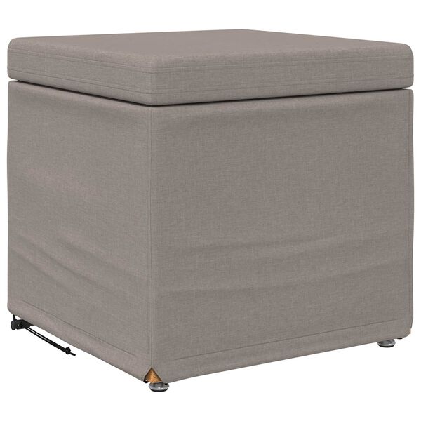 vidaXL Tabouret Taupe 41 x 41 x 40 cm Tissu et bois stratifi&eacute;