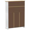 vidaXL Cabinet &agrave; chaussures Corona Blanc 99 x 32 x 138 cm Pin massif