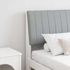vidaXL T&ecirc;te de lit capitonn&eacute;e Gris clair 150 cm Pin massif