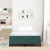 vidaXL Lit à ressorts avec matelas Vert foncé 120 x 220 cm tissu