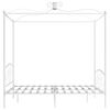 vidaXL Cadre de lit &agrave; baldaquin sans matelas blanc m&eacute;tal 180x200 cm