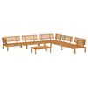 vidaXL Ensemble de Canap&eacute;s Uni 6 pcs Taupe Bois d'Acacia Massif