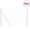 vidaXL Cl&ocirc;ture avec poteau Argent&eacute; 1,4 x 10 m Acier et PVC