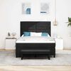 vidaXL Lit &agrave; ressorts avec matelas Noir 140 x 190 cm tissu