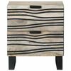 vidaXL Cabinet de chevet 2 pcs Blanc et Noir 40 x 33 x 46 cm