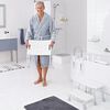 RIDDER Tabouret pliable de salle de bain 110 kg Blanc A0050301