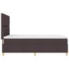 vidaXL Lit &agrave; ressort LED avec matelas Marron fonc&eacute; 160 x 200 cm tissu