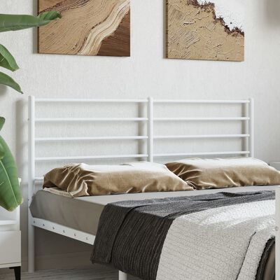 vidaXL Tête de lit métal blanc 150 cm