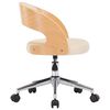 vidaXL Chaises pivotantes &agrave; manger lot de 6 bois courb&eacute; et similicuir