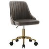vidaXL Chaises pivotantes &agrave; manger lot de 4 gris fonc&eacute; velours