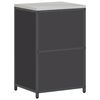 vidaXL Rangement de cuisine avec &eacute;tag&egrave;re Noir 60 x 50 x 92 cm Acier