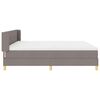 vidaXL Lit &agrave; ressorts avec matelas Taupe 200 x 200 cm Polyester