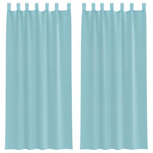 vidaXL Rideaux en voile avec boucles 2 pcs turquoise 140x245 cm