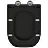 vidaXL Si&egrave;ge de toilette Noir 47,5 x 35 x 3,6 cm Duroplast