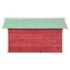 vidaXL Garage de tondeuse &agrave; gazon 72x87x50 cm Rouge et blanc Sapin