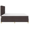 vidaXL Lit &agrave; ressorts avec matelas Marron fonc&eacute; 200 x 200 cm tissu