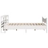 vidaXL Cadre de lit avec t&ecirc;te de lit blanc 135x190 cm bois pin massif