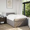 vidaXL Sommier &agrave; lattes de lit avec matelas taupe 120x190 cm tissu