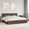 vidaXL Cadre de lit Ch&ecirc;ne brun 200 x 200 cm Bois Ing&eacute;nierie