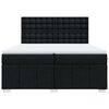 vidaXL Sommier &agrave; lattes de lit avec matelas Noir 200x200 cm Tissu