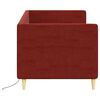 vidaXL Lit avec matelas et USB Rouge bordeaux Tissu 90x200 cm
