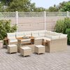 vidaXL Ensemble de canap&eacute; de jardin avec coussin 13 pcs Beige et cr&egrave;me