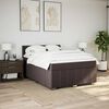 vidaXL Sommier &agrave; lattes de lit avec matelas Marron fonc&eacute; 140x200 cm