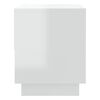 vidaXL Table de chevet Blanc brillant 45x34x44 cm bois d'ing&eacute;nierie