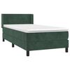 vidaXL Sommier &agrave; lattes de lit et matelas Vert fonc&eacute; 80x200 cm Velours