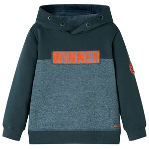 Sweatshirt &agrave; capuche pour enfants vert fonc&eacute; 92