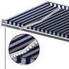 vidaXL Auvent manuel r&eacute;tractable avec LED 600x350 cm Bleu et blanc